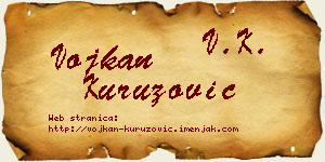 Vojkan Kuruzović vizit kartica